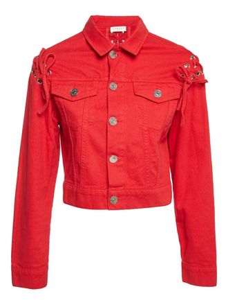 Sandro Giacca denim con laccetti sulle spalle - Rosso