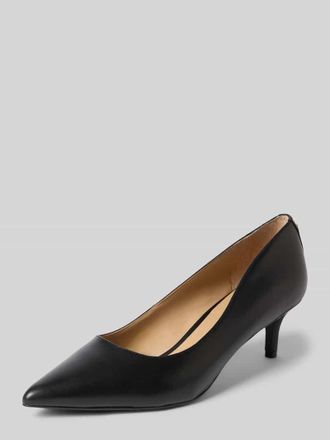 Lauren Ralph Lauren Pumps aus Leder mit elastischem Riemen Modell ADRIENNE in Black, Gr&ouml;&szlig;e 36,5