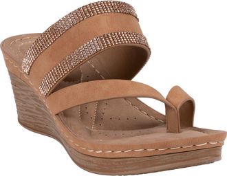 Good Choice Shoes Brazen Wedge Sandal in Tan at Nordstrom Rack, Size 7.5