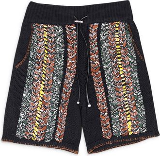 Amiri BRAIDED BANDANA BLACK SHORTS