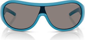 Miu Miu Runway Irregular Sunglasses in Blue/dark Grey at Nordstrom