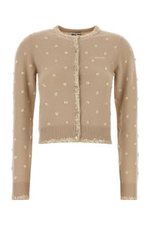 Miu Miu Skin Pink Cashmere Cardigan