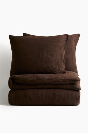 H&M Musselinbettwäsche für Doppel-/Kingsize-Betten - Brown