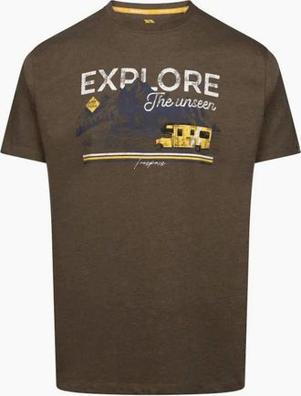 Trespass Mens Trespass Mens Thelon Printed Casual T-Shirt - Brown - Size: 44