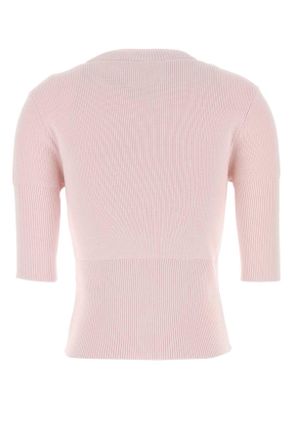 Givenchy Womens Pastel Pink Cotton Blend Sweater Babypink Exterior: Wool Maglieria