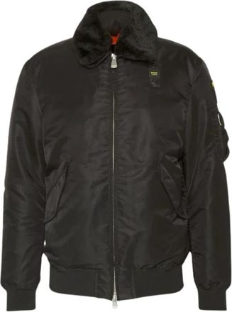 Blauer Korte Gewatteerde Bomberjack Zwart Mannen - Heren - Zomerjassen - Zwart - 3XL - Polyester - Jassen