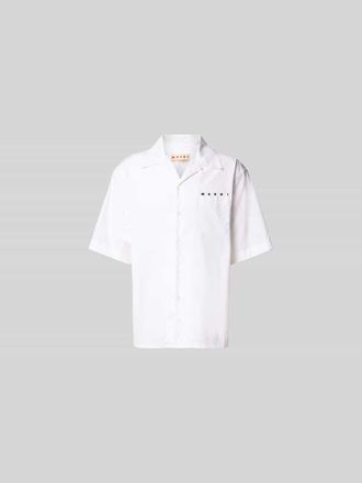 Marni Regular Fit Freizeithemd mit Logo-Print in Weiss, Gr&ouml;&szlig;e 54