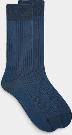 Bleuforêt Mens Solid lisle socks