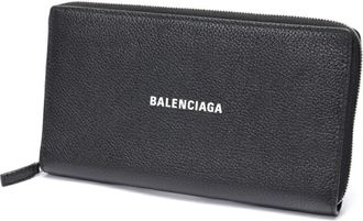 Balenciaga Black Leather Long Wallet (Bi-Fold) (Pre-Owned)