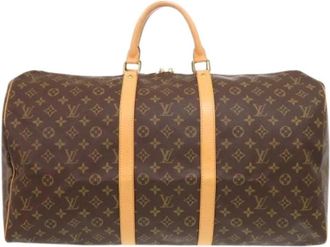 Louis Vuitton Pre-owned Boston Bag - Dames - Vintage Weekendtas - Bruin - ONE Size - Leer - Vintage