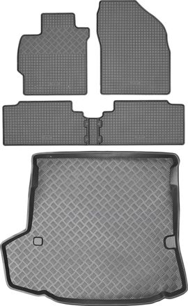 OEM Juego De Alfombrillas De Goma Para Coche Y Maletero Para Toyota Corolla E140 Kombi (2007-2013)