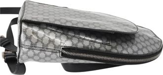 Celine Pre-owned Belt Bags, female, Gray, Size: ONE SIZE Pre-owned Monogram Coated Canvas Sling Backpack