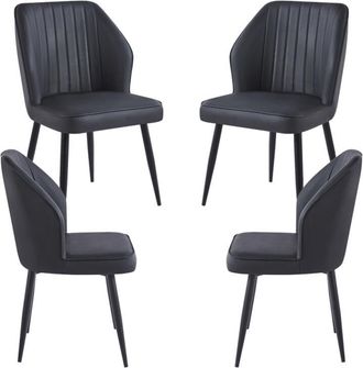 Regalos Miguel Packs Sillas Comedor - Pack 4 Sillas Wenye - Negro