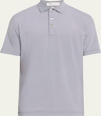 Peter Millar Mens Jubilee Stripe Stretch-Jersey Polo Shirt