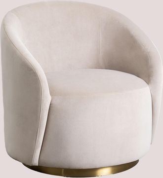 Sklum Sklum - Sill&oacute;n En Terciopelo Sidoni Marr&oacute;n Trigo