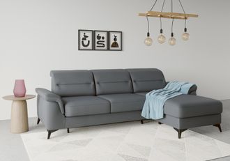 Sit&more Ecksofa »Sinatra L-Form« mit Recamiere, optional mit Kopfteilverstellung und Armteilfunktion