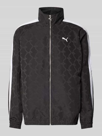 Puma Trainingsjacke mit Rei&szlig;verschluss und Logo in Black, Gr&ouml;&szlig;e XXL