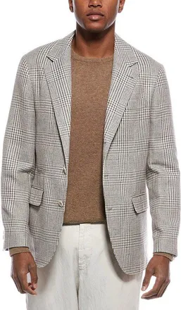 Brunello Cucinelli MenS Plaid Deconstructed Blazer, Size 36
