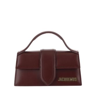 Jacquemus Glossy Leather Structured Shoulder Bag With Adjustable Strap