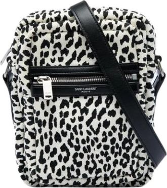 Saint Laurent Pre-owned Canvas Shoulder Bag - Dames - Vintage Schoudertas - Veelkleurig - ONE Size - Leer - Vintage