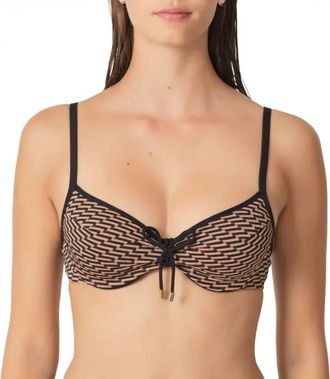 Marie Jo Heart Shape Padded Bikini Top In Copper