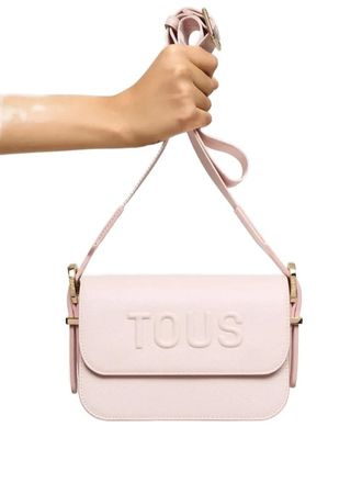 Tous embossed-logo cross body bag - women - Polyurethane - One Size - Pink