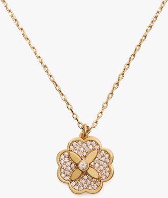 Kate Spade New York Womens Heritage Bloom Mini Pendant - Gold - One Size