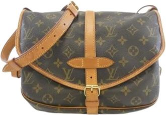Louis Vuitton Pre-owned Cross Body Bags, female, Brown, Size: ONE SIZE Pre-owned Saumur 30 Shoulder Bag