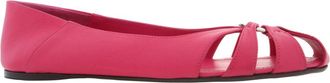 Ferragamo Aurelie Gancini Ornament Ballet Flats, Size 7 C