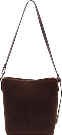 Generic Women Suede Bucket Bag Adjustable Strap Hobo Shoulder Bag Magnetic Closure Handbag Trendy Tote Bag for Work Travel (Coffee)