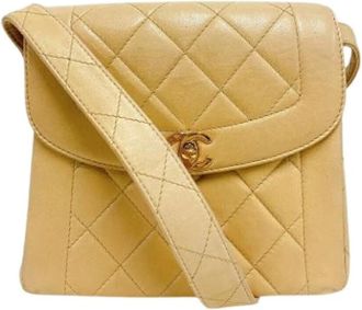 Chanel Pre-owned Shoulder Bags, female, Beige, Size: ONE SIZE Pre-owned Vintage Shoulder Bag