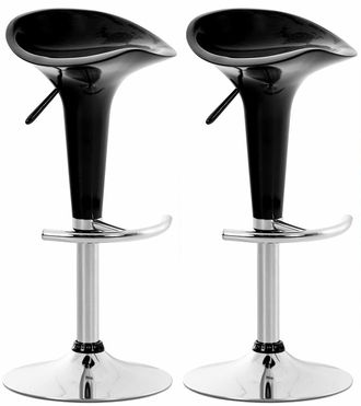 Clp Clp - Set De 2 Taburetes Saddle Negro