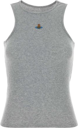 Vivienne Westwood Melange Grey Stretch Cotton 90s Tank Top