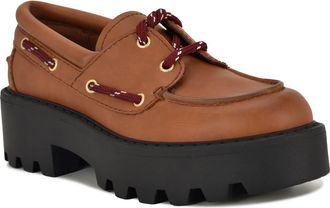 Nine West Kerisa Lug Sole Loafer in Dark Natural at Nordstrom, Size 10.5