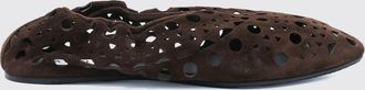 Alaia Ballerine Vienne in pelle scamosciata con motivo traforato e tallone elasticizzato