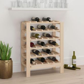 vidaXL Botellero Madera Maciza De Pino 65x29x112 Cm Vidaxl