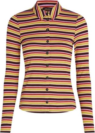 King Louie Josie Stripe Blouse - Dames - Blouses & Shirts - Veelkleurig - Maat: XL