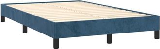 vidaXL Vidaxl - Estructura de cama sin colchón terciopelo azul oscuro 120x190cm