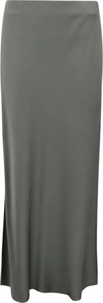 Brunello Cucinelli Dames, Rokken, Groen, Maat: M Satijn