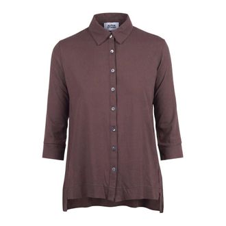 Alpha Studio Shirts, female, Brown, Size: XL Polo camicia