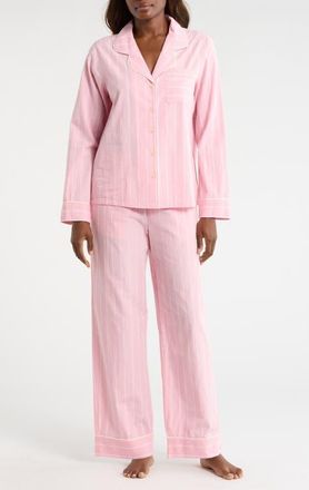Nordstrom Classic Cotton Pajamas in Pink Jane Stripe at Nordstrom, Size X-Large