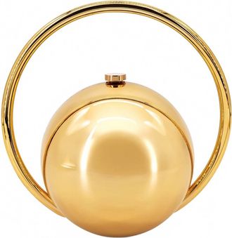 Like Dreams Womens Vanta Marble Ring Clutch Bag In Gold