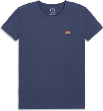 primary Adult Embroidered Classic Slub Crewneck Tee in Sunwashed Navy at Nordstrom, Size X-Small