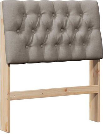 vidaXL Upholstered Headboard Taupe 80 cm Solid Pine Wood vidaXL