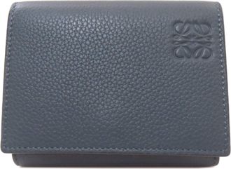 Loewe Navy Leather Wallet (Bi-Fold) (Pre-Owned)