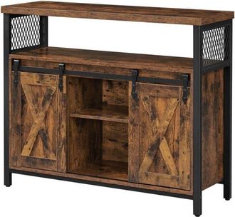 Vasagle Buffet Stile Industriale con Porte Scorrevoli - L100 cm