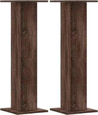 vidaXL Vidaxl - Supporti per Piante 2 pz Rovere Marrone 30x30x95 cm Truciolato