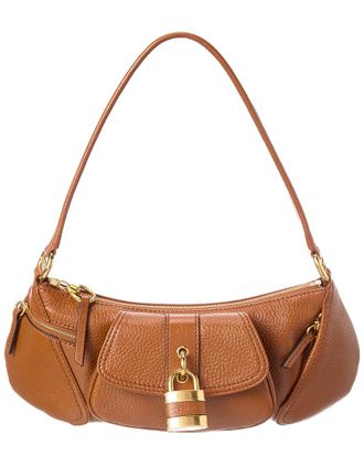 Chlo&eacute; 99 Logo Leather Shoulder Bag