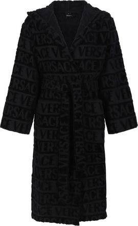 Versace La Greca Badjas - Heren - Badjassen - Zwart - L - Katoen - Nachtkleding