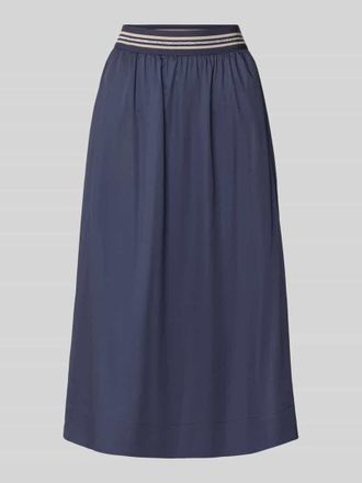 White Label Midirock mit elastischem Bund in Marine, Gr&ouml;&szlig;e 34